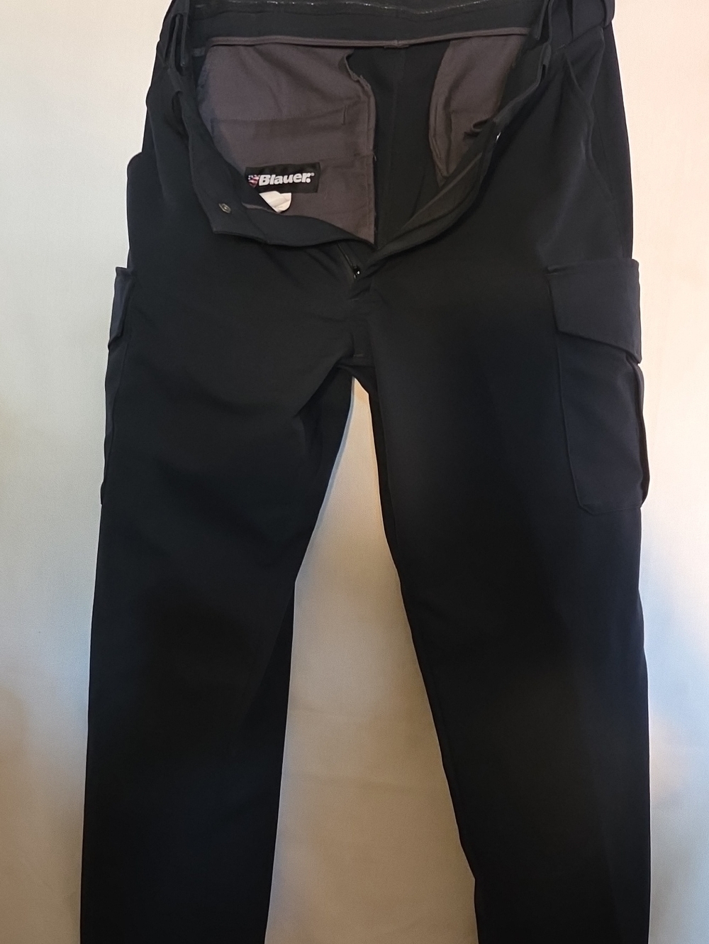 Blauer Dark Navy Tactical Cargo Pants with Side Pockets